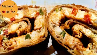 Egg Role  Paneer Frankie  Paneer Roll  Manasvi [upl. by Aeresed]