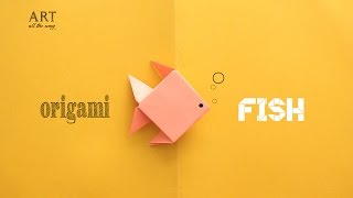 DIY Simple Origami Fish  Paper Craft Tutorial [upl. by Selie129]