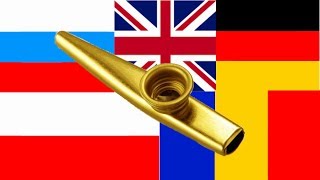 National anthems played on kazoo Russia UK Germany Poland Romania [upl. by Shinberg]