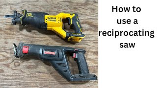 how to use a reciprocating saw [upl. by Carlile]