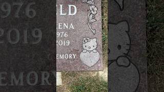 Hello Kitties so cute Gone but not forgotten HappyBirthdayinHeaven beautifulgravemarker short [upl. by Janey]