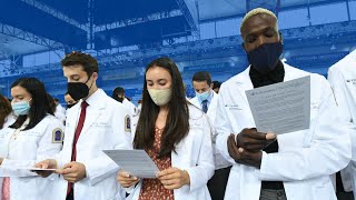 Columbia Med Students Recite New Hippocratic Oath [upl. by Anam]