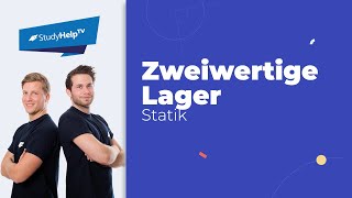 Festlager  zweiwertige Lager Technische Mechanik StudyHelp [upl. by Bilac]