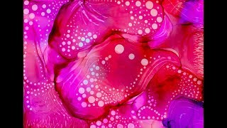 See Alcohol Inks React  Fluid Art Time Lapse [upl. by Enohpets408]