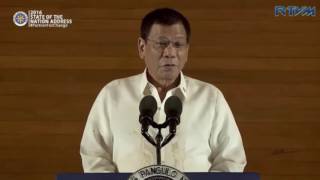 FULL VIDEO President Rodrigo Dutertes Sona 2016 [upl. by Dreeda]