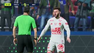 FC 24 Gameplay  Paris SaintGermain  Stade Brestois  Ligue 1  20242025 [upl. by Aicilana]