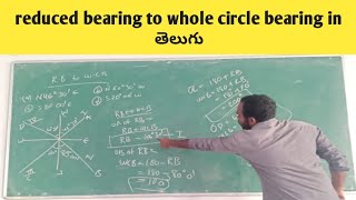 reduced bearing to whole circle bearing in telugu [upl. by Ymaral45]