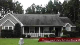 How to clean asphalt shingle roofs in Tallahassee Florida 32308 32311 32309 32317 32312 [upl. by Wat]