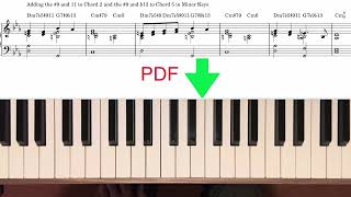 Jazz Piano Chord Voicing And Voice Leading Lesson 3 2 5 1 In Minor Keys and Upper Structure Triads [upl. by Airbma]