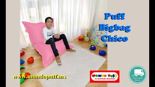 Sillón Puff Bigbag Chico Conoce detalles en wwwmundopuffmx enviamos a todo México 19 colores [upl. by Egag212]