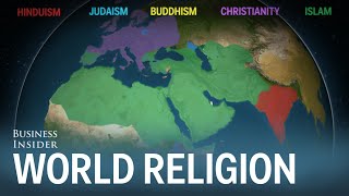 Animated map shows how religion spread around the world [upl. by Ocimad]