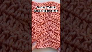 Crochet gentle ripple stitch tutorial CrochetByNora [upl. by Yennor]