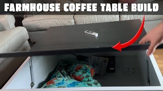 Unboxing amp Setup Farmhouse Lift Top Coffee Table with Hidden Storage amp Power Outlet [upl. by Edyak866]