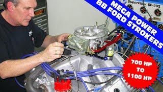 HOW TO MAKE BIG BLOCK FORD POWER PART 2 514 521 AND 557 CUBE BBF STROKERS 7001100 HP COMBOS [upl. by Astraea979]