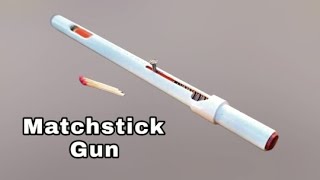 Match stick fire gun  amazing matches rocket  matchstick rocket fire gun  diy mini rocket [upl. by Callida]