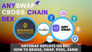 ANYSwap Cross Chain Dex on Binance Smart Chain  Bridge Swap Pool Earn Tutorial [upl. by Ahsiekel]