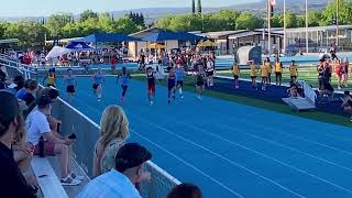 N Wilkes Sets Shasta High School 100m Record 1082 [upl. by Milty746]