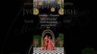 wedding reception invitation card at just 100 mishitagraphics  Buy Now invitations shorts [upl. by Lenor287]