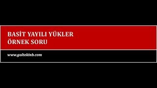 Statik  Basit Yayılı Yükler  Örnek 3 [upl. by Bland]