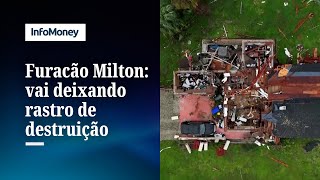 Furacão Milton avança pela Flórida deixando um rastro de destruição [upl. by Yonah]