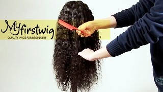 Wig Care 101 How to detangle your curly wig  Myfirstwigcom [upl. by Enirod]