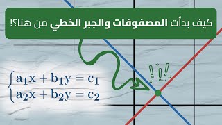 بداية المصفوفات وتطورها  نظم المعادلات الخطية 🤠👌 [upl. by Dinsmore]