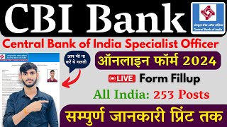 CBI SO Online Form 2024 Kaise Bhare  How to Central Bank of India Specialist Officer online 2024 [upl. by Amber]