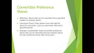 Meaning and Types of Preference Shares [upl. by Boyes]