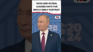 watch  BRICS Summit 2024 Leaders Pose for Family Photo in Kazan [upl. by Ahsened]