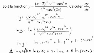Dérivation logarithmique 2 [upl. by Zonda]