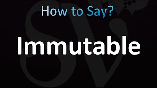 How to Pronounce Immutable correctly [upl. by Ferdinana]