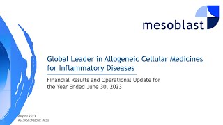 Mesoblast Limited MESO Q4 FY2024 Earnings Call amp Presentation [upl. by Tedra]