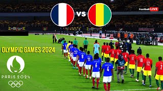 FRANCE vs GUINÉE  Jeux Olympiques PARIS 2024  Gameplay PES réaliste [upl. by Assitruc]