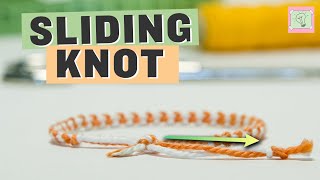 Sliding knot  easy adjustable knot for friendship bracelets [upl. by Auqenehs]