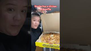 Hungry Howies chicken and waffle pizza foodreview chickenandwaffles [upl. by Blasius]