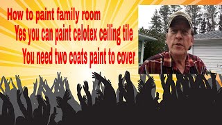 How To Paint A Family Room W Celotex Ceiling Tile  Maintenance Today [upl. by Arahat]