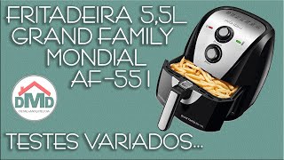 Fritadeira Air Fryer Mondial AF55 Grand Family  Testes Variados [upl. by Anitsahs]