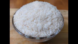 Home made desiccated coconut dry coconut powder  how to make desiccated coconut in malayalam [upl. by Taryne]