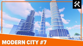 Modern City 7 Skyscrapers  Minecraft Timelapse [upl. by Thrasher]