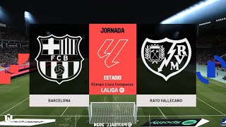 Barcelona vs Rayo Vallecano  La Liga 202324  Gameplay pes 2021 [upl. by Earej351]