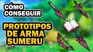 🗡️COMO CONSEGUIR PROTOTIPOS DE ARMAS SUMERU  MISIÓN DE MUNDO Y PUZZLE   GENSHIN IMPACT SUMERU [upl. by Galang]