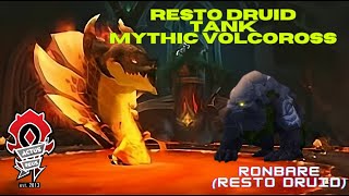 VOLCOROSS MYTHIC Amirdrassil Raid 102  Resto Druid Tank Volcoross Moment Healer POV Gameplay [upl. by Ativoj265]