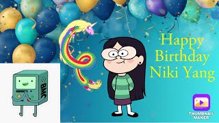 Happy Birthday To Niki Yang The Voices of BMO Lady Unicorn and Candy [upl. by Vil]