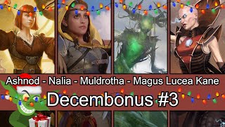 Ashnod vs Nalia vs Muldrotha vs Magus Lucea Kane Decembonus 3 EDH  CMDR game play [upl. by Sanfourd]