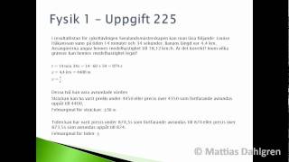 Fysik 1  Uppgift 225wmv [upl. by Dyane783]