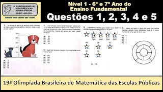 OBMEP 2024  Nível 1  Questões 1 a 5 [upl. by Manfred]