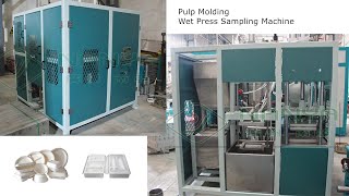 Pulp molding sugarcane bagasse tableware bagasse packaging sampling laboratory small machine [upl. by Ayet]