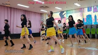 One Way Ticket Remix Line Dance  One Way Ticket 러시아버전  날 보러와요  Improver  올드팝치니치니 [upl. by Felike151]