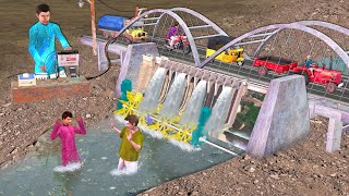 Mini Cable Bridge Vehicles Traveling Mini Hydropower Dam Hindi Kahaniya Hindi Stories Moral Stories [upl. by Nnairahs]