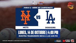 GRANDES LIGAS EN VIVO 14102024 METS DE NUEVA YORK VS DODGERS DE LOS ÁNGELES SCLN  J2 ⚾ [upl. by Halilahk]